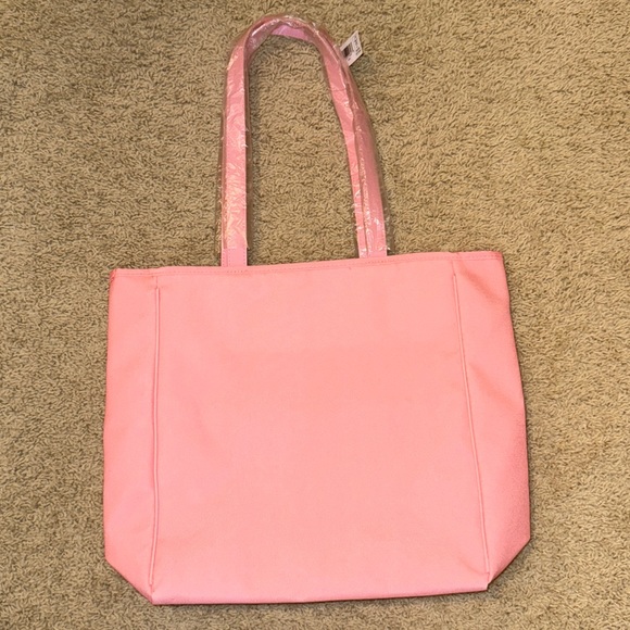 Clinique Pink Tote with Floral Design - Picture 3 of 11
